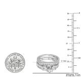 2.28 Carat (ctw) Round White Diamond Ladies Bridal Engagement Ring Set 10K White Gold