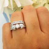 2.28 Carat (ctw) Round White Diamond Ladies Bridal Engagement Ring Set 10K White Gold