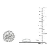 Ladies Anniversary Wedding Stackable Guard Chevron Plain Band, 14K White Gold