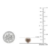 0.30 Carat (ctw) Round White & Champagne Diamond Ladies Cluster Heart Stud Earrings 1/3 CT 10K Rose Gold