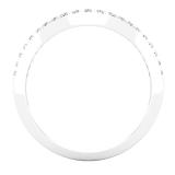 0.20 Carat (ctw) Round White Diamond Ladies Anniversary Contour Wedding Band 1/5 CT Sterling Silver