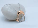 0.15 Carat (ctw) Round Diamond Ladies Dolphin Heart Pendant (Gold Chain Included) 18K Rose Gold