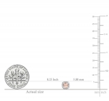 5 mm Each Round Morganite & White Diamond Ladies Halo Style Stud Earrings 10K White Gold
