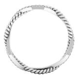 0.20 Carat (ctw) Round White Diamond Ladies Infinity Rope Wedding Band 1/5 CT 10K White Gold
