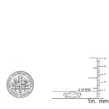 0.20 Carat (ctw) Round White Diamond Ladies Infinity Rope Wedding Band 1/5 CT 10K White Gold