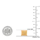 0.25 Carat (ctw) Round Yellow Diamond Dice Shape Mens Stud Earrings 1/4 CT Yellow Gold Plated Silver
