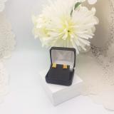 0.25 Carat (ctw) Round Yellow Diamond Dice Shape Mens Stud Earrings 1/4 CT Yellow Gold Plated Silver