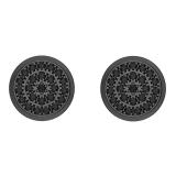 0.25 Carat (ctw) Round Black Diamond Hip Hop Mens Stud Earrings 1/4 CT Black Plated 10K White Gold