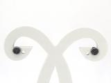 0.25 Carat (ctw) Round Black Diamond Hip Hop Mens Stud Earrings 1/4 CT Black Plated 10K White Gold