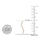 0.30 Carat (ctw) Round White Diamond Ladies Curved Crawler Climber Earrings 1/3 CT 10K Rose Gold