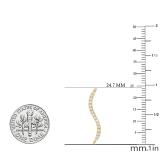 0.30 Carat (ctw) Round White Diamond Ladies Curved Crawler Climber Earrings 1/3 CT 14K Yellow Gold