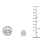 0.25 Carat (ctw) Round Diamond Ladies Cluster Cushion Frame Stud Earrings 1/4 CT Sterling Silver