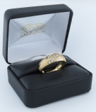Round White Diamond 7 Stone Cathedral Style Anniversary Wedding Band for Men (0.22 ctw Color I-J Clarity I1-I2) in 14K Yellow Gold