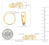Round White Diamond 7 Stone Cathedral Style Anniversary Wedding Band for Men (0.22 ctw Color I-J Clarity I1-I2) in 14K Yellow Gold