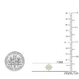 0.35 Carat (ctw) Round & Marquise Diamond Ladies Flower Shaped Stud Earrings 1/3 CT 10K Yellow Gold