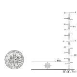 0.35 Carat (ctw) Round & Marquise Diamond Ladies Flower Shaped Stud Earrings 1/3 CT Sterling Silver