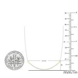 0.23 Carat (ctw) Round Diamond Ladies Slender Curved Bar Pendant Necklace 1/4 CT 10K Yellow Gold