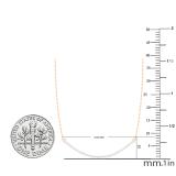 0.23 Carat (ctw) Round Diamond Ladies Slender Curved Bar Pendant Necklace 1/4 CT 18K Rose Gold