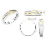 0.23 Carat (ctw) Round White Diamond Men's Anniversary Wedding Fashion Band 1/4 CT Sterling Silver