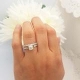 2.40 Carat (ctw) Round White Diamond Ladies Eternity Engagement Bridal Ring Set 18K Yellow Gold