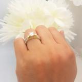 2.40 Carat (ctw) Round White Diamond Ladies Eternity Engagement Bridal Ring Set 18K Yellow Gold