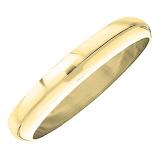 5MM Men's Ladies Unisex Domed Plain Shiny Polished Traditional Fit Wedding Band 14K Yellow Gold