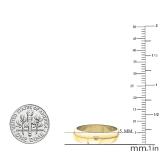 5MM Men's Ladies Unisex Domed Plain Shiny Polished Traditional Fit Wedding Band 14K Yellow Gold