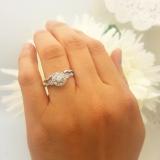 0.33 Carat (ctw) Round White Diamond Ladies Engagement Ring Band Set 1/3 CT 10K White Gold