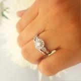 0.33 Carat (ctw) Round White Diamond Ladies Engagement Ring Band Set 1/3 CT 10K White Gold
