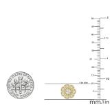 0.25 Carat (ctw) Round White Diamond Ladies Cluster Flower Stud Earrings 1/4 CT 10K Yellow Gold