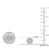 0.25 Carat (ctw) Round Diamond Ladies Hearts Cluster Flower Stud Earrings 1/4 CT 14K White Gold