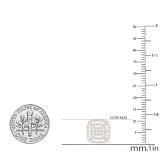 0.50 Carat (ctw) Round Diamond Ladies Cluster Double Cushion Stud Earrings 1/2 CT 14K Rose Gold
