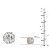 0.50 Carat (ctw) Round Diamond Ladies Double Cushion Frame Stud Earrings 1/2 CT 18K Rose Gold