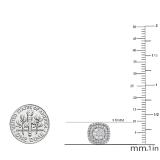 0.50 Carat (ctw) Round Diamond Ladies Double Cushion Frame Stud Earrings 1/2 CT Sterling Silver