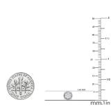 0.10 Carat (ctw) Round White Diamond Ladies Cluster Stud Earrings 1/10 CT 14K White Gold