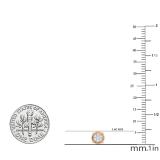 0.10 Carat (ctw) Round White Diamond Ladies Cluster Stud Earrings 1/10 CT 18K Rose Gold