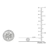 0.10 Carat (ctw) Round White Diamond Ladies Cluster Stud Earrings 1/10 CT Sterling Silver