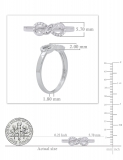 0.08 Carat (ctw) Round Diamond Ladies Infinity Design Engagement Promise Ring Sterling Silver