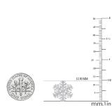 0.35 Carat (cttw) Round White Diamond Ladies Snowflake Snow Mark Stud Earrings 1/3 CT Sterling Silver