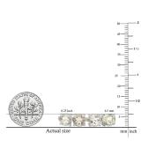 Round 6.5mm Each Green Amethyst Tennis Bracelet for Women in 925 Sterling Silver