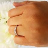 0.45 Carat (ctw) Princess White Diamond Ladies 3 Stone Engagement Ring 1/2 CT 18K White Gold
