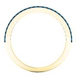 0.21 Carat (ctw) Round Blue Diamond Ladies Stackable Anniversary Wedding Band 1/4 CT 10K Yellow Gold