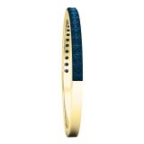0.21 Carat (ctw) Round Blue Diamond Ladies Stackable Anniversary Wedding Band 1/4 CT 10K Yellow Gold