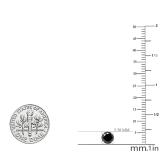 1.50 Carat (ctw) Round Black Diamond Ladies Solitaire Stud Earrings 1 1/2 CT 14K White Gold