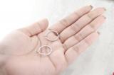 0.27 Carat (ctw) Round White Diamond Fine In And Out Hoop Earrings 1/4 CT 14K White Gold