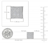0.75 Carat (ctw) Round Diamond Mens Hip Hop Stud Earrings 3/4 CT Platinum plated Sterling Silver