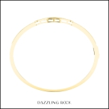 0.35 Carat (ctw) Round White Diamond Ladies Fashion Bangle Bracelet 1/3 CT 18K Yellow Gold