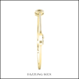 0.35 Carat (ctw) Round White Diamond Ladies Fashion Bangle Bracelet 1/3 CT 18K Yellow Gold