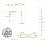 0.35 Carat (ctw) Round White Diamond Ladies Fashion Bangle Bracelet 1/3 CT 18K Yellow Gold