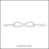 0.35 Carat (ctw) Round White Diamond Ladies Fashion Bangle Bracelet 1/3 CT Sterling Silver